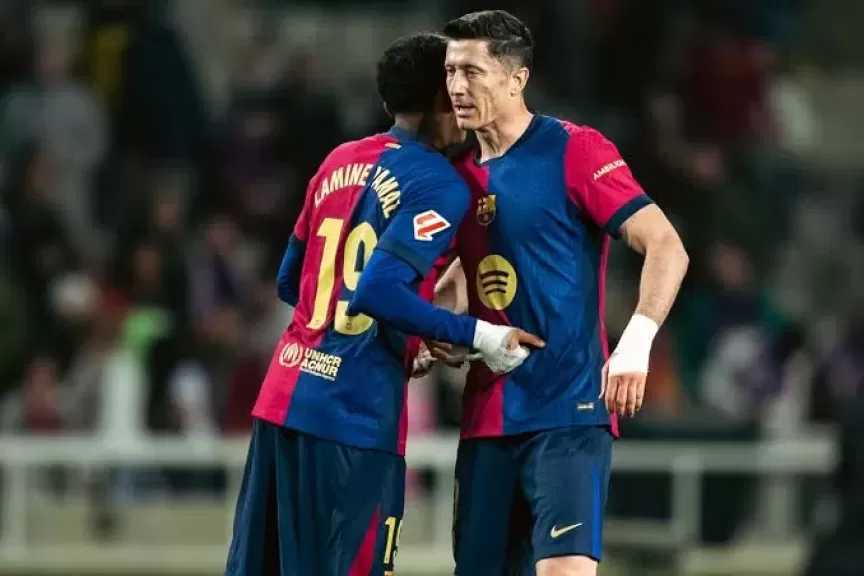 ليفاندوسكي يقود برشلونة لتحقيق انتصاراً كاسحًا على جيرونا في الدوري الإسباني
